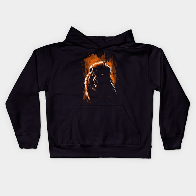 Stain Lion Kids Hoodie by albertocubatas